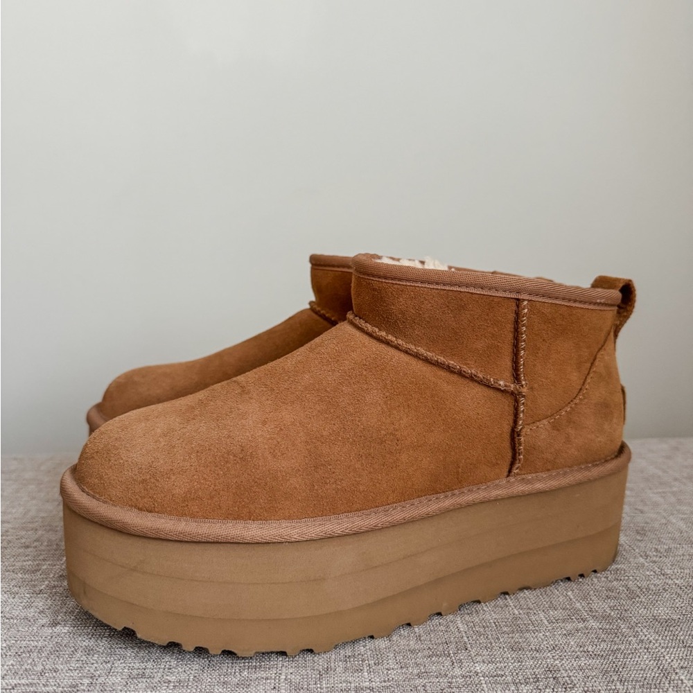 Women's Ugg Ultra Mini Platform Ankle Boots Platform Chesnut US 7 / UK 5 / EU 38